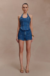 Meadow Denim Shorts - Dark Blue