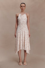 Sylvie Modal Hankie Midi Dress - Floral Ditsy Print