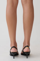 Mai Sling Back Thong Heel - Black