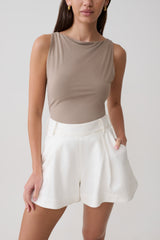 Nicolette Sleeveless Tank Top - Neutral