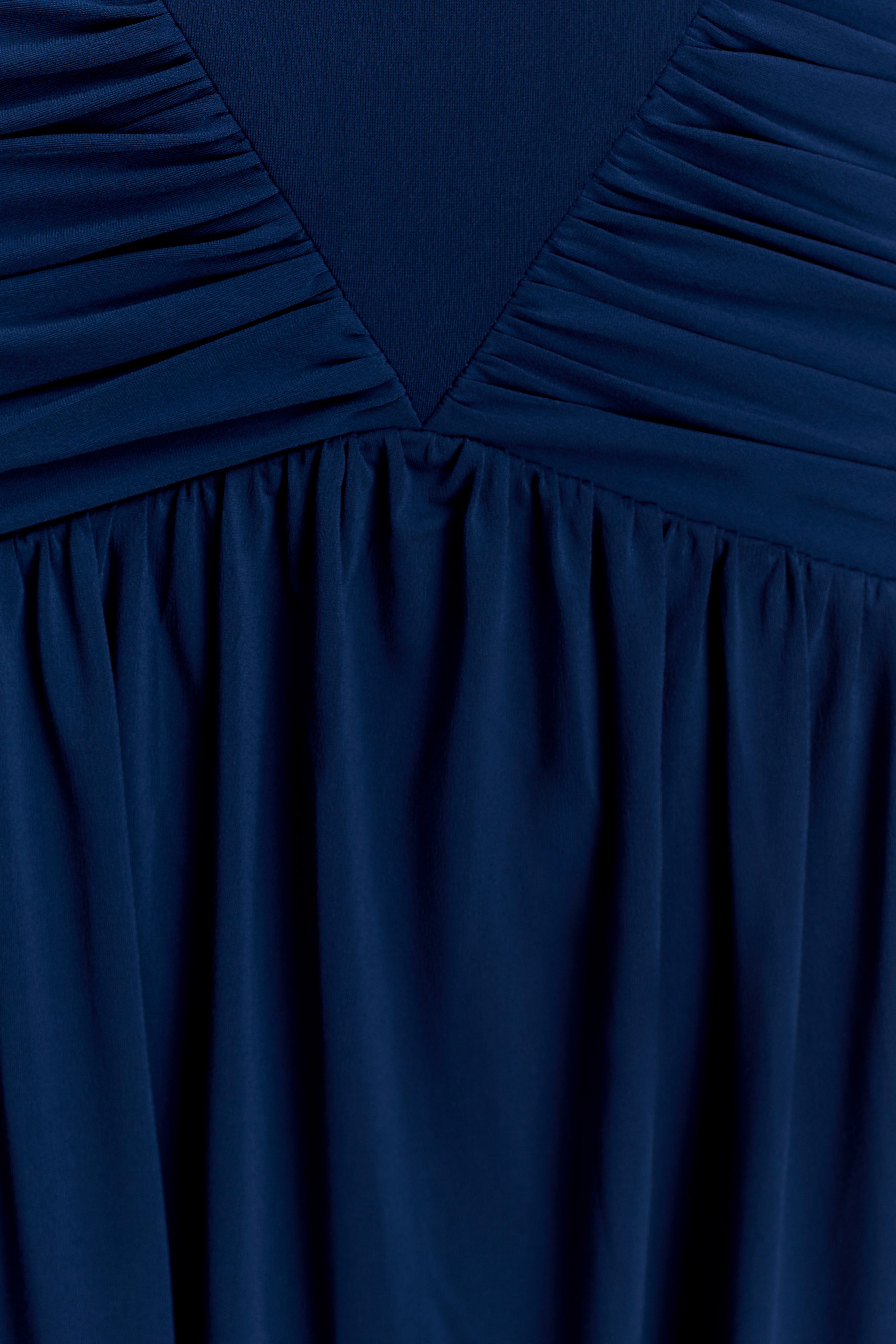 Emory Jersey Cape Maxi Dress - Navy